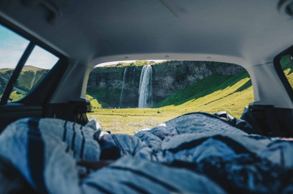 Seljalansfoss seen from a Camper van trip to Iceland