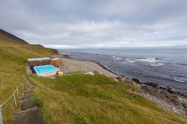 Krossneslaug pool in the Westfjords of Iceland