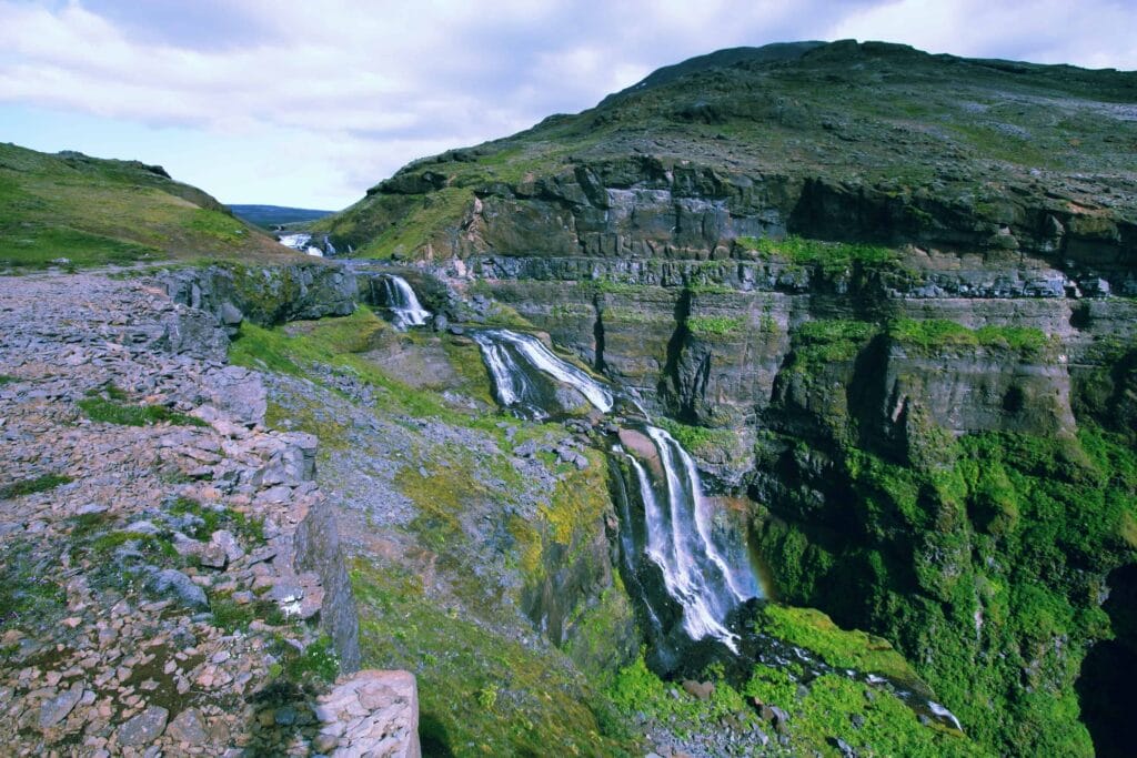 Glymur highest waterfall in Iceland