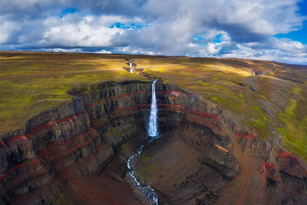 Hengifoss waterfall in East Iceland