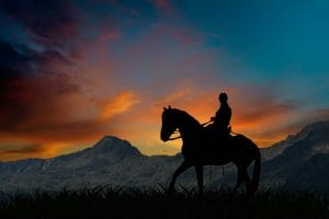 Horse Riding in the sunset in Iceland