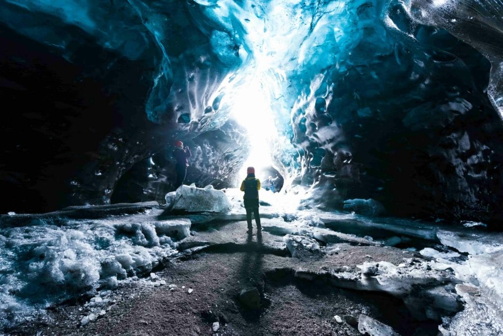Skaftafell ice cave in south Iceland