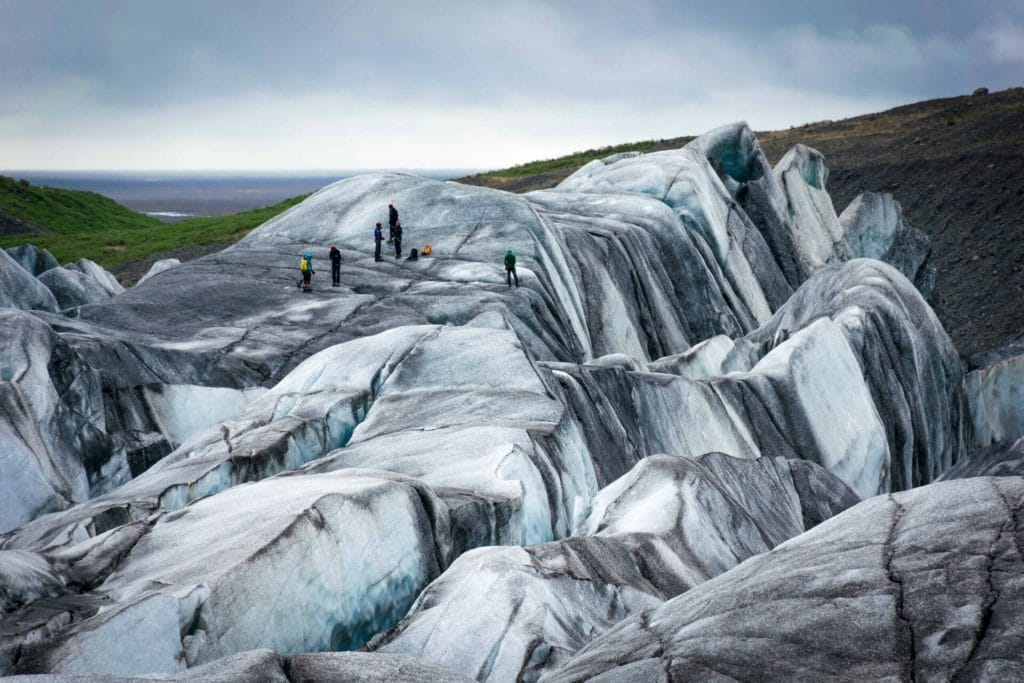 Iceland glacier hike in Svínafellsjokull glacier in Skaftafell National Park