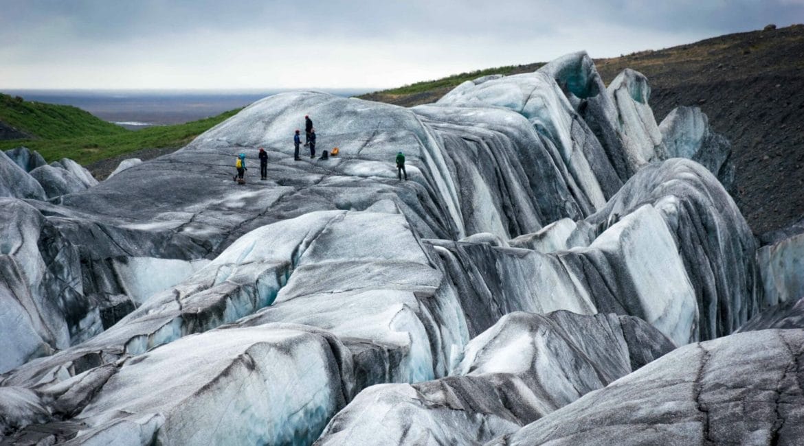 Iceland glacier hike in Svínafellsjokull glacier in Skaftafell National Park