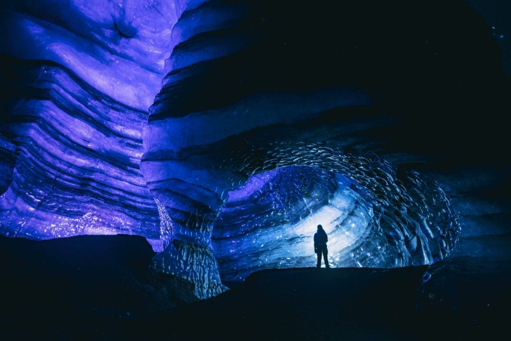 Blue Ice Cave in Iceland, Ice Cave Tours, crystal blue ice cave in south Iceland