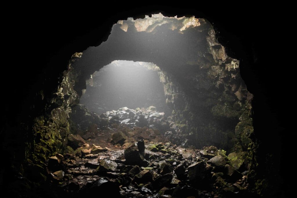 Iceland lava cave