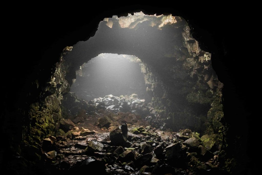Iceland lava cave