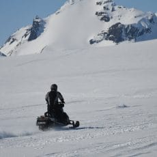 glacier snowmobile in Iceland