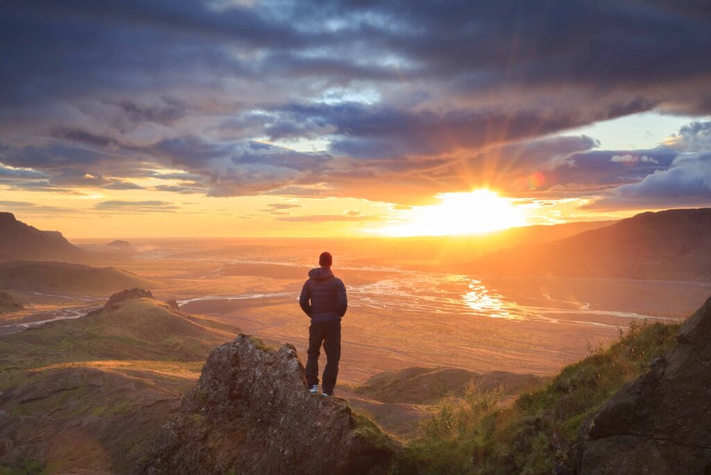 Sunset Hike in the Highlands of Iceland