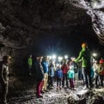 inside Víðgelmir lava cave in west Iceland
