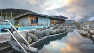 swimming pool and hot tubs at Laugarvatn Fontana hot springs