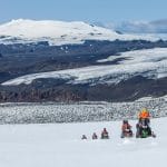 Iceland Snowmobile Tour, Snowmobile Iceland, Snowmobiling in Iceland, Snowmobile on Myrdalsjokull glacier in south Iceland