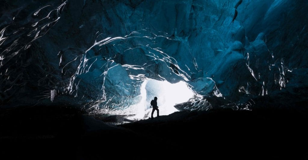 Blue Ice Cave in Iceland, Ice Cave Tours, natural blue crystal ice cave in Iceland