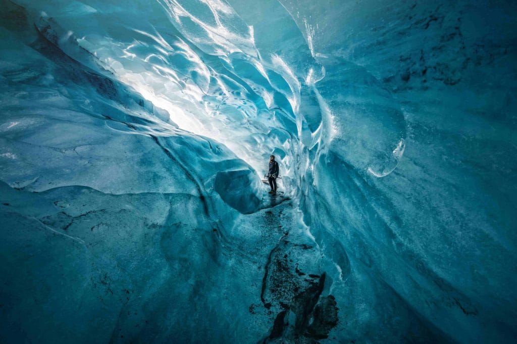 Blue Ice Cave in Iceland, Ice Cave Tours, natural blue crystal ice cave in Iceland