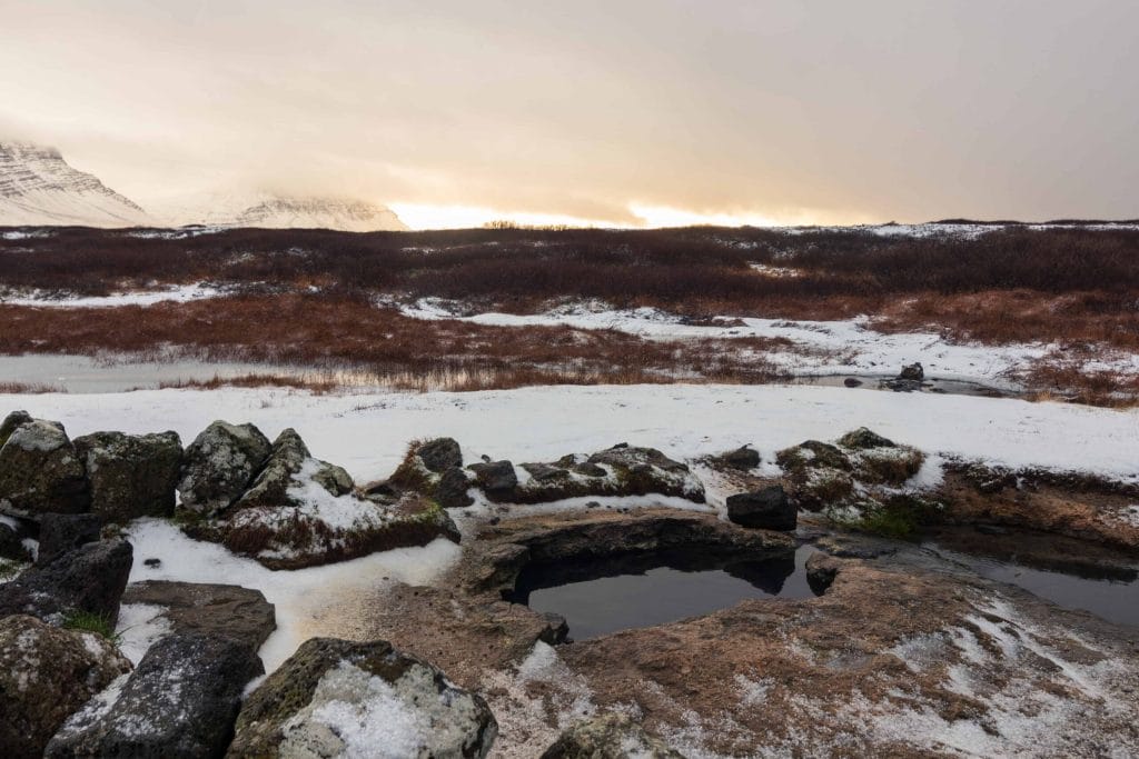 Landbortalaug hot spring in Snæfellsnes Peninsula