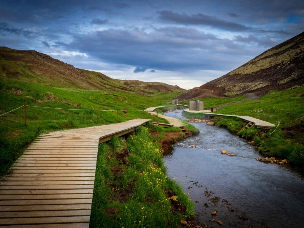 Iceland hot spring, Reykjadalur hot spring and hike