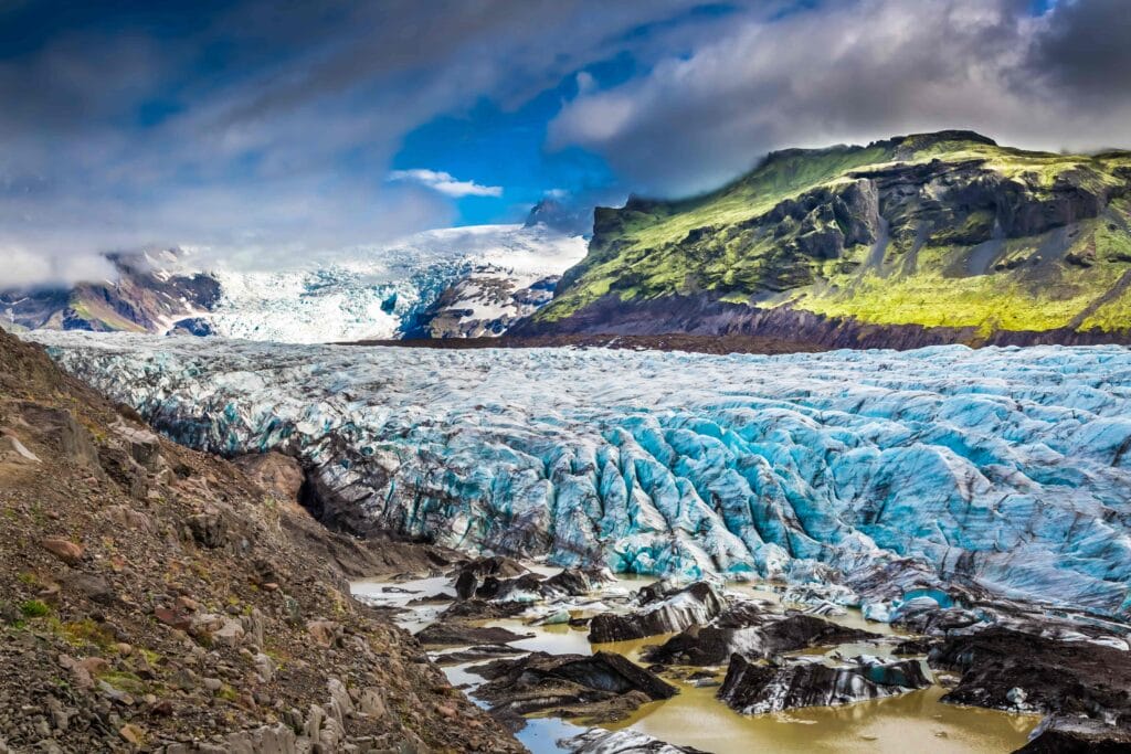 Vatnajokull glacier in Iceland, the largest glacier in Europe