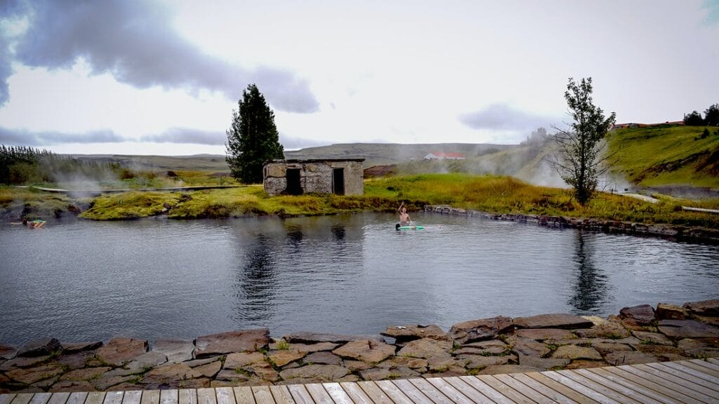 Secret Lagoon hot spring in Iceland