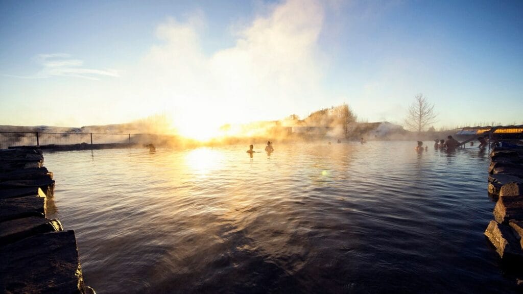 Secret Lagoon hot spring in Iceland