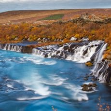 Hraunfossar waterfalls in east Iceland