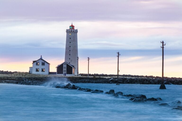 Grótta lighthouse in Seltjarnarnes lighthouse