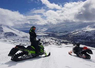 Snowmobiling on Eyjafjallajokull – The Famous Glacier