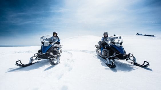 Iceland Snowmobile Tour, Snowmobile Iceland, Snowmobiling in Iceland, snowmobile on Vatnajokull the largest glacier in Europe