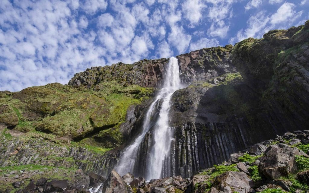 Bjarnarfoss waterfall in Snæfellsnes Peninsula