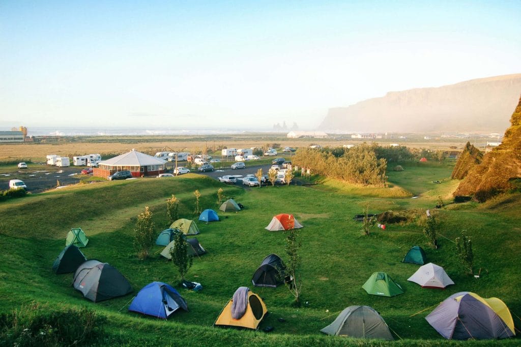 camping in Vík south Iceland