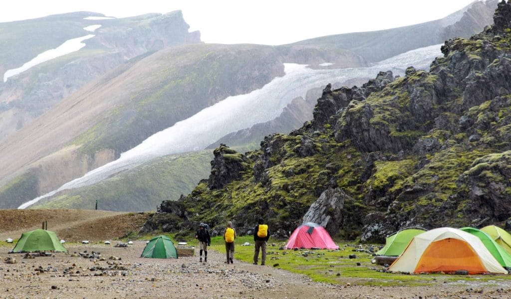Camping in the highlands of Iceland
