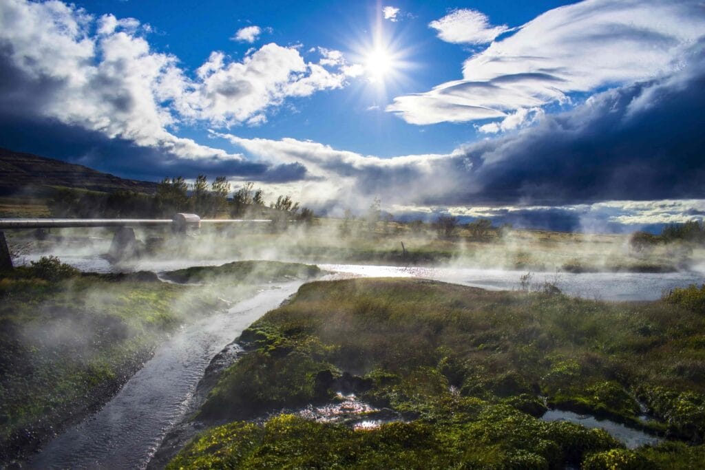 Deildartunguhver Hot Spring in Iceland