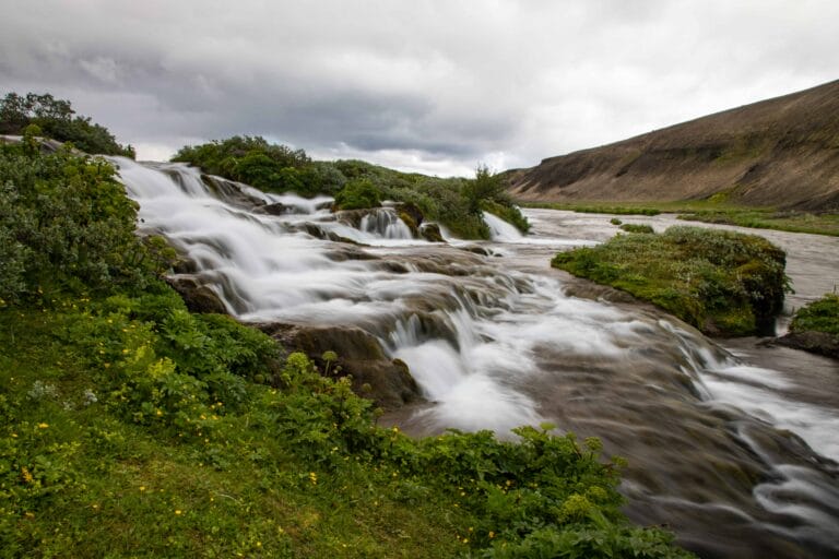 Fossabrekkur waterfalls in Iceland