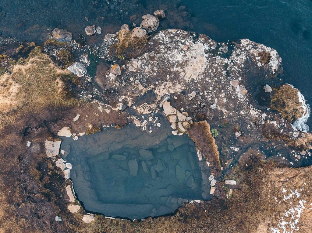 Fosslaug hot spring in north Iceland