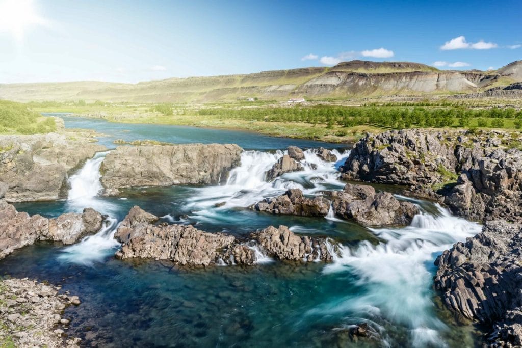 Glanni waterfall in west Iceland