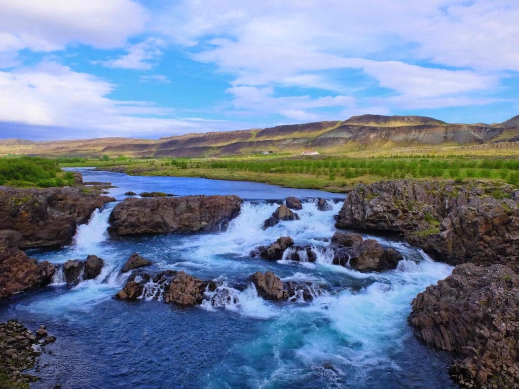 Glanni waterfall in west Iceland