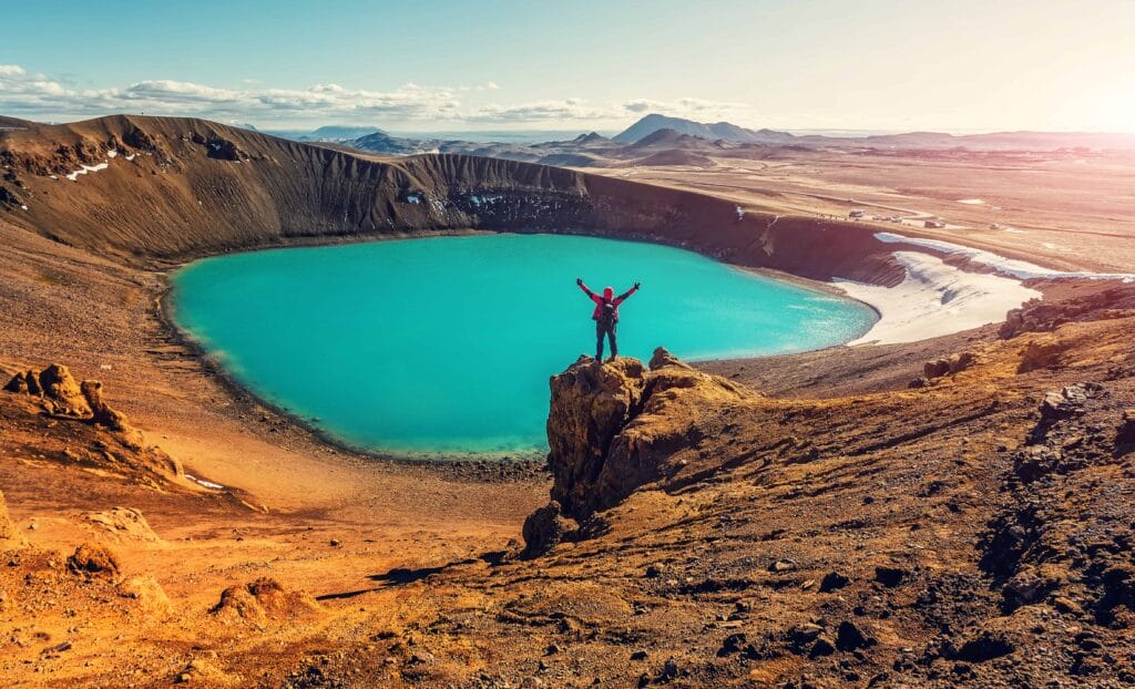 Krafla crater in north Iceland