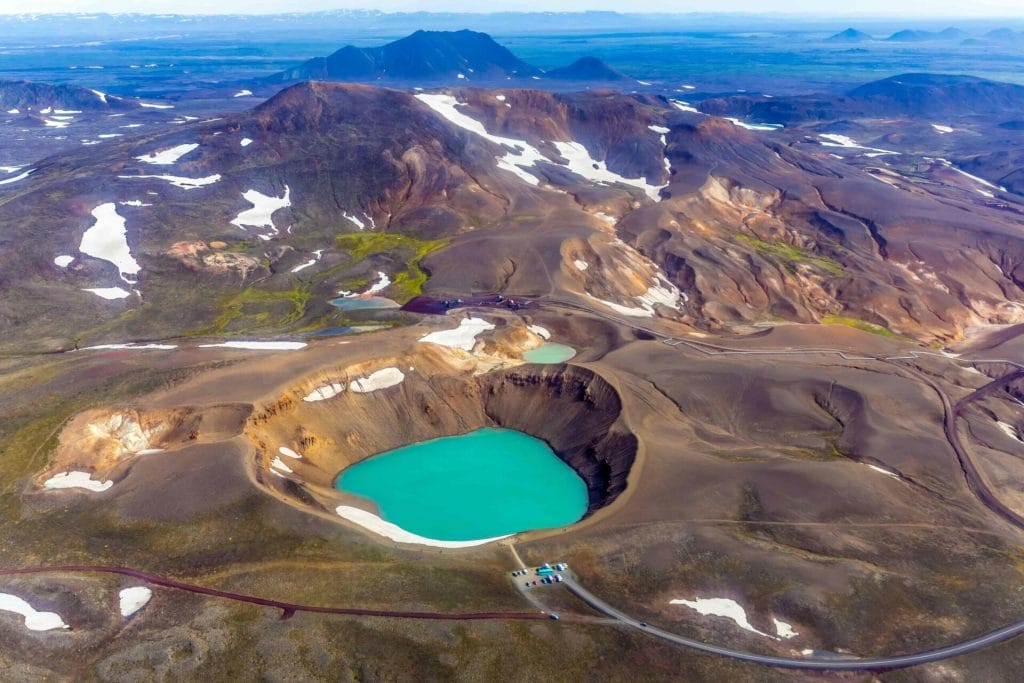 Krafla crater in north Iceland