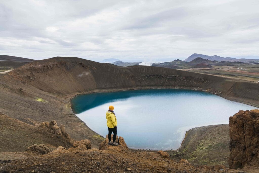 Krafla crater in north Iceland