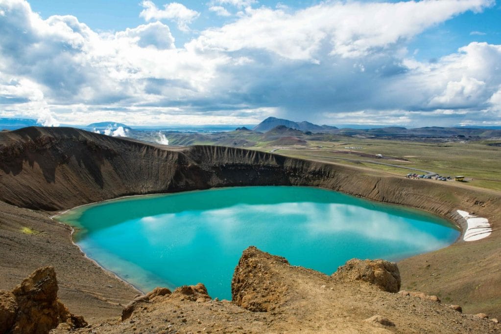 Krafla crater in north Iceland