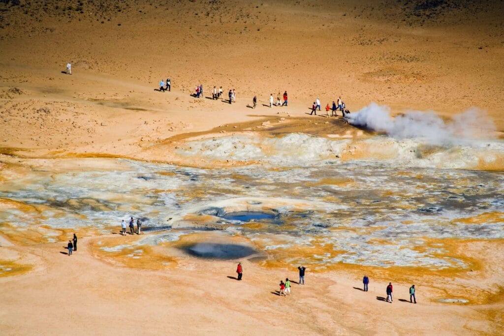 Námaskarð Hverir geothermal area in Myvatn region north Iceland