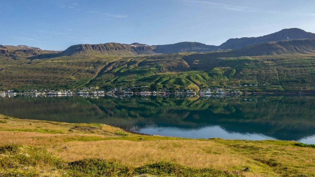Ólafsfjörður fishing village in north Iceland