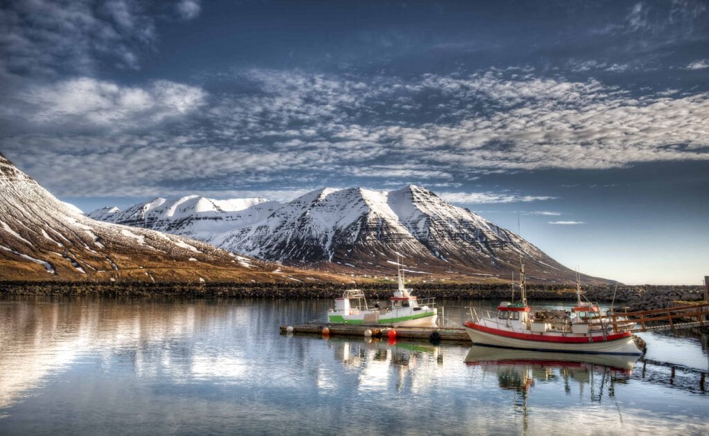 Ólafsfjörður fishing village in north Iceland