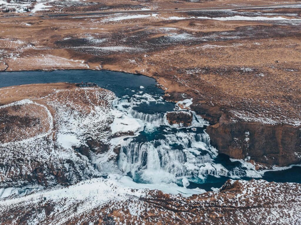 Reykjafoss waterfall in north Iceland