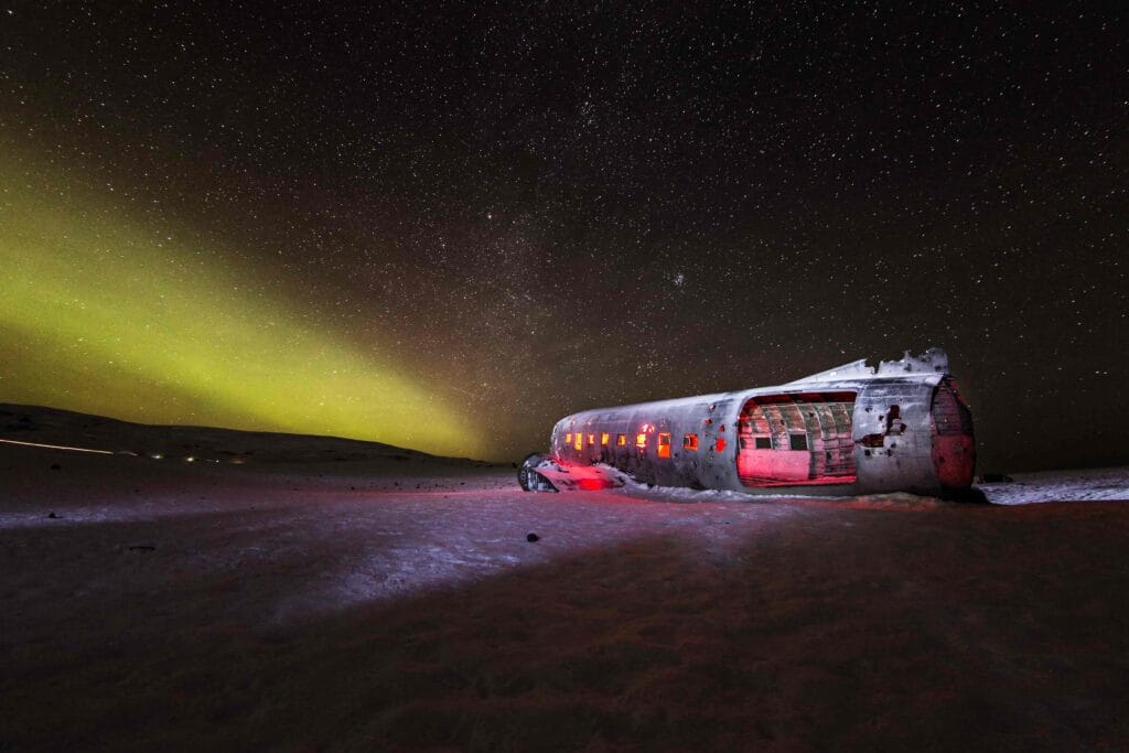 Solheimasandur Black Sand Beach Iceland, Solheimasandur Plane Wreck, DC-3 Plane Wreck at Solheimasandur