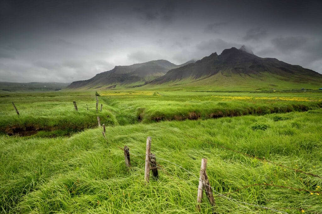 wind and mountain in Iceland