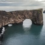 Dyrhólaey arch cliff in south Iceland