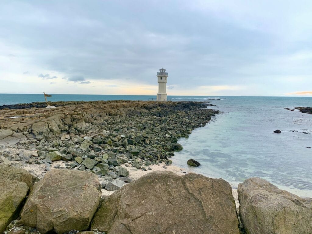 Akranes lighthouse in west Iceland