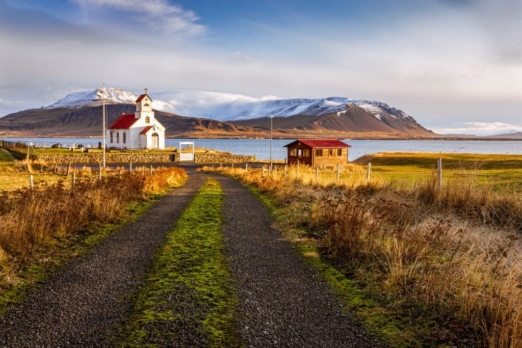 Akranes village in west Iceland