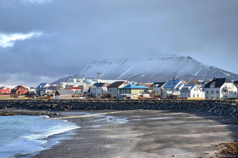 Akranes village in west Iceland