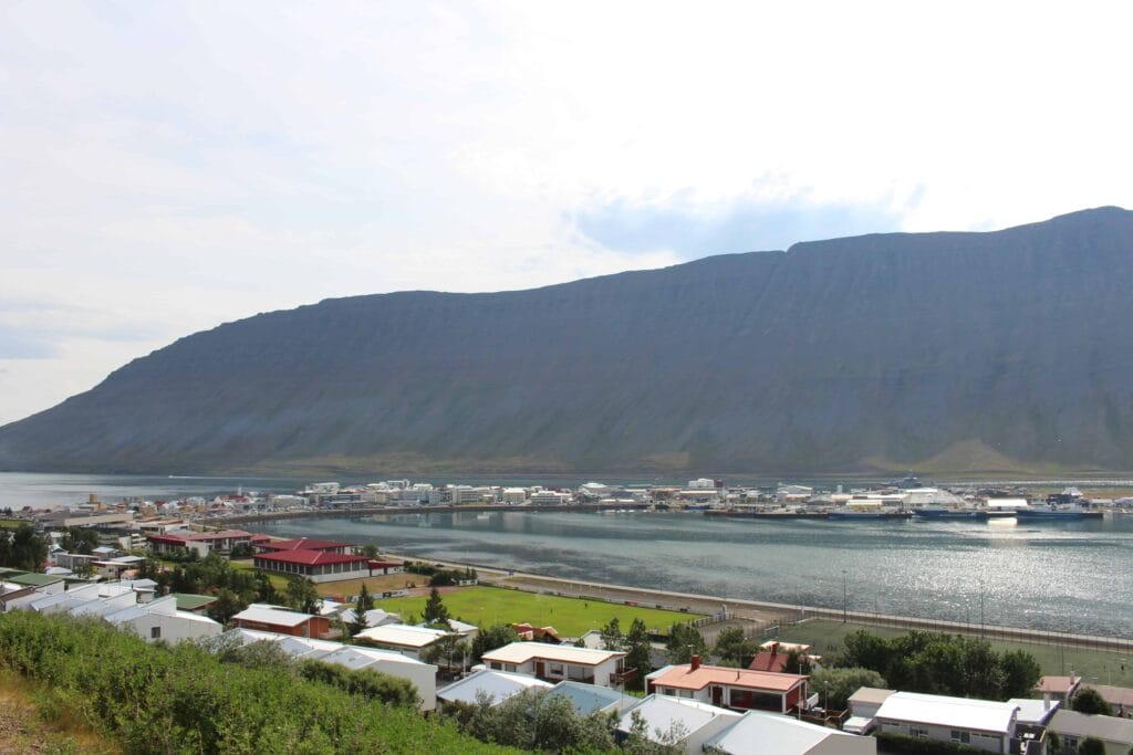 Ísafjörður village in westfjords of Iceland